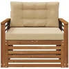 Lauko sofa Tvirta akacijos mediena ir poliesteris