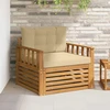 Lauko sofa Tvirta akacijos mediena ir poliesteris
