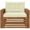 Lauko sofa Tvirta akacijos mediena ir poliesteris