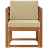 Lauko sofa Tvirta akacijos mediena ir poliesteris Natūrali