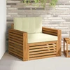 Lauko sofa Tvirta akacijos mediena ir poliesteris