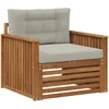 Lauko sofa Tvirta akacijos mediena ir poliesteris