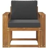 Lauko sofa Tvirta akacijos mediena ir poliesteris Natūrali
