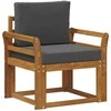 Lauko sofa Tvirta akacijos mediena ir poliesteris Natūrali