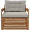 Lauko sofa Tvirta akacijos mediena ir poliesteris