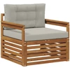 Lauko sofa Tvirta akacijos mediena ir poliesteris