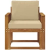 Lauko sofa Tvirta akacijos mediena ir poliesteris Natūrali