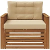 Lauko sofa Tvirta akacijos mediena ir poliesteris