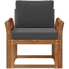 Lauko sofa Tvirta akacijos mediena ir poliesteris Natūrali