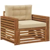 Lauko sofa Tvirta akacijos mediena ir poliesteris