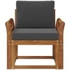 Lauko sofa Tvirta akacijos mediena ir poliesteris Natūrali