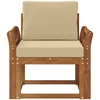 Lauko sofa Tvirta akacijos mediena ir poliesteris Natūrali