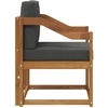 Lauko sofa Tvirta akacijos mediena ir poliesteris Natūrali