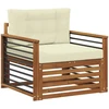 Lauko sofa Tvirta akacijos mediena ir poliesteris