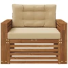Lauko sofa Tvirta akacijos mediena ir poliesteris