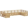 Lauko baldų komplektas Lauko sofos komplektas 10 pcs Balta 363 x 187,5 x 73 cm