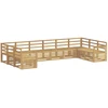 Lauko sofos komplektas 10 pcs Balta 363 x 187,5 x 73 cm