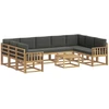 Lauko sofos komplektas 10 pcs Balta ir antracito