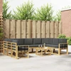 Lauko sofos komplektas 10 pcs Balta ir antracito