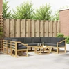 Lauko sofos komplektas 10 pcs Balta ir antracito