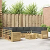 Lauko sofos komplektas 10 pcs Balta ir antracito