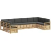 Lauko sofos komplektas 10 pcs Balta ir antracito