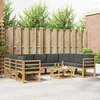 Lauko sofos komplektas 10 pcs Balta ir antracito