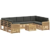 Lauko sofos komplektas 10 pcs Balta ir antracito