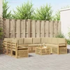 Lauko sofos komplektas 10 pcs Balta ir kreminė 59 x 59 x 37 cm