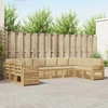 Lauko sofos komplektas 10 pcs Balta ir kreminė