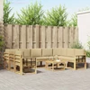 Lauko sofos komplektas 10 pcs Balta ir kreminė 59 x 59 x 37 cm