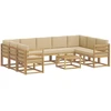 Lauko sofos komplektas 10 pcs Balta ir kreminė 59 x 59 x 37 cm