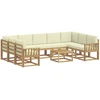 Lauko sofos komplektas 10 pcs Balta ir kreminė 59 x 59 x 37 cm