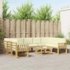 Lauko sofos komplektas 10 pcs Balta ir kreminė 59 x 59 x 37 cm