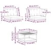 Lauko sofos komplektas 10 vnt. Balta ir šviesiai pilka