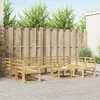 Lauko sofos komplektas 10 pcs Balta Kietos akacijos mediena