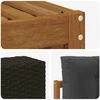 Lauko sofos komplektas 10 pcs Natūralus ir antracitas