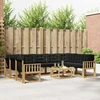 Lauko sofos komplektas 10 vnt. Balta ir juoda