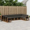 Lauko sofos komplektas 10 vnt. 10 vietos Natūrali ir juoda