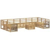 Lauko sofos komplektas 11 pcs Balta 59 x 59 x 37 cm