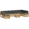 Lauko sofos komplektas 11 pcs Balta ir antracito