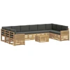 Lauko sofos komplektas 11 pcs Balta ir antracito