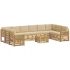 Lauko sofos komplektas 11 pcs Balta ir kreminė 59 x 59 x 37 cm