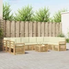 Lauko sofos komplektas 11 pcs Balta ir kreminė 59 x 59 x 37 cm