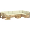Lauko sofos komplektas 11 pcs Balta ir kreminė 59 x 59 x 37 cm