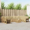 Lauko sofos komplektas 11 pcs Balta ir kreminė 59 x 59 x 37 cm