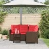 Lauko sofos komplektas 2 pcs Ruda ir raudona poliratanas