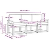 Lauko sofos komplektas 3 vnt. Baltas and Anthracite