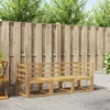 Lauko sofos komplektas 3 pcs Balta 185,5 x 63 x 73 cm