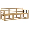 Lauko sofos komplektas 3 pcs Balta 189,5 x 63 x 73 cm